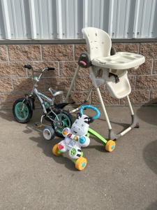 Toddler Mongoose Bike, High Chair, and Beginners Walking Toy