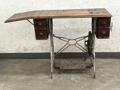 Antique Sewing Machine Table