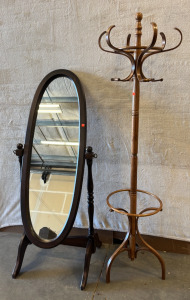 Standing Coat Hanger and Long Standing Mirror