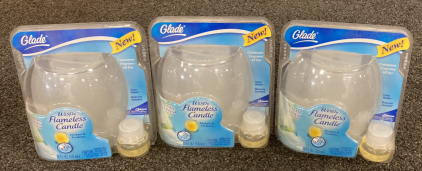 (3) Glade Flame-less Candles