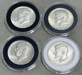 (4) Eisenhower Half Dollars Dated 1968, 1969, 2020