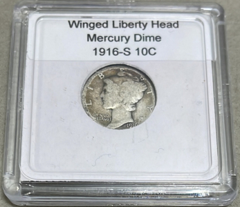 (1) Winged Liberty Head Merury Dime 1916-S