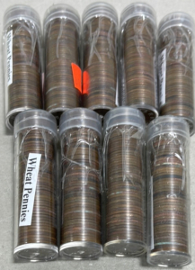 (9) Rolls Of 50 Lincoln Head Wheat Pennies