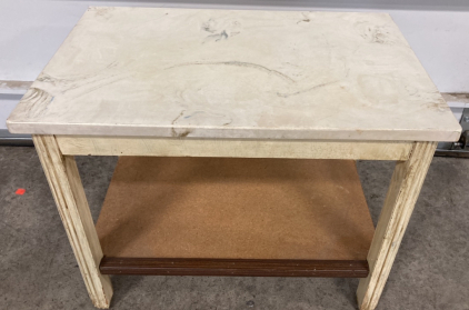 Small Stone Top Side Table