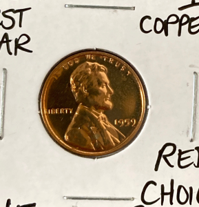 1959 1st Year Red Choice Proof Penny