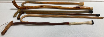 (6) Unique Wood Canes