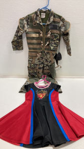 (1) Child&rsquo;s Camo Costume Size 5/6, (1) Child&rsquo;s Descendants 3 Costume Size 6