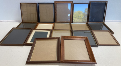 (17) Empty Wood Picture Frames