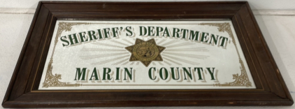 29&rsquo;&rsquo; x 17&rsquo;&rsquo; Sheriff&rsquo;s Department Marin County Mirror