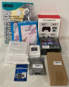 (1) QZYL 75ft LED Strip Lights,(1) Mosiso Platic Hard Shell MacBook Case, (1) Nintendo Switch 2 In 1 Game Set, (1) XG-13 Wireless Earphones And More