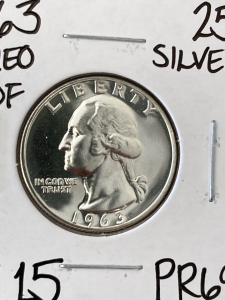 1963 Cameo Proof Silver Quarter