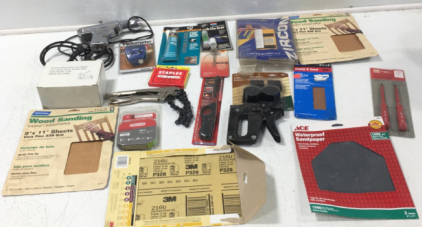 Waterproof Sandpaper, Wood (2) Sanding Garnet SandPaper, Clamp&SandPaper, And More