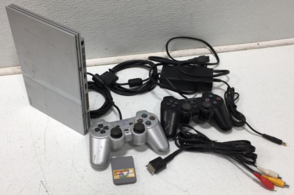 PlayStation 2 Slim Two Controllers And Memory Card