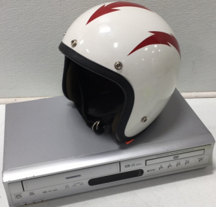 Toshiba DVD/ VHS Player And Helmet