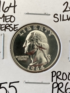 1964 Cameo Reverse Proof Quarter