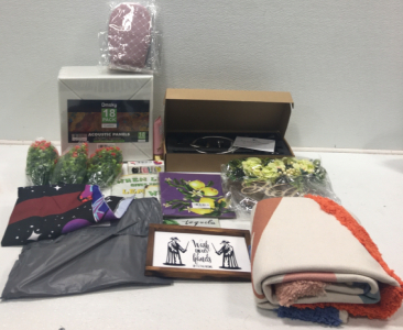 Acoustic Panels, Lemon Wall Decor, Towel Holder, Area Rug, Artificial Flowers And More