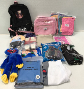 Stuffed Animals, Backpack, Cosmetics Bag, Kids Gaiters, Kids Socks, Boys Pants, Boys Shorts And More