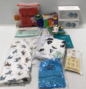 (2) Hand Held Breast Pumps, (2) Nursing Covers, Foam Bath Toys, Sippy Cup, Bottle And More