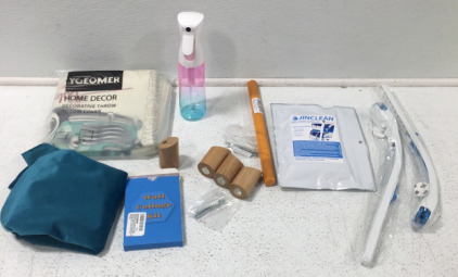 (2) Toliet Scrappers, (1) Spray Bottel, (1) Wall Collage Kit, (1) Home Decorative Pillow Cover, And More