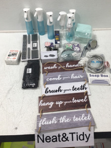 (1) The Premium Portable Soap Dish, (6) Spray Bottles, Howell Shower Set, And More