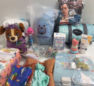 (1) Sleepwish Horse Blanket (1) Baby Sensory Tissue Box & Toys (1) Disney Peterpan Puppy & Much More!!!