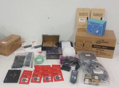 (1) 75' Qyzl Led Strip Lights (11) 512GB Memory Cards (1) Pokemon 3D Lamp (2) N-S OLED Accessories Kits and more!!