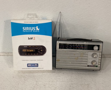 (1) Sirius InV 2 Satellite Radio, (1) Peerless 5 Band 14 Transistor