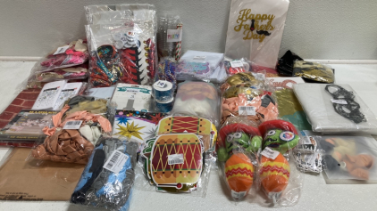 Assorted Party Supplies: Balloons, Pok&eacute;mon, Mermaid Invites, and more