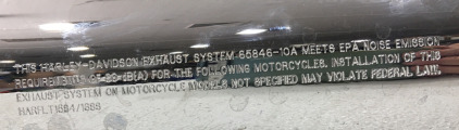 Harley Davidson Exhaust System 65846-10A