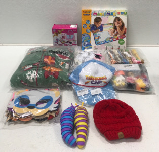 (2) Snail Toys, Magic Mat, Masks, Dress Up Set, Thibking Cap, Animal Pens And More