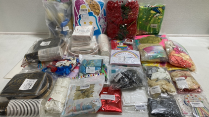 Assorted Party Supplies: Balloons, 1972 Birthday, 1982 Birthday, Gender Reveal and more