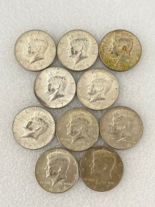 (10) Kennedy Half Dollars