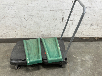Rolling Cart and Rain Gutter Pans