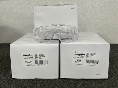 (3) Boxes of Bouton Safety Glasses (36 Pairs Total)