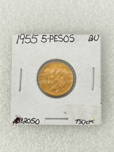 1955 &ldquo;Cinco Pesos&rdquo; Brilliant Uncirculated Coin