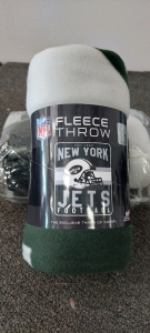 2 NY JETS Fleece Throw Blankets