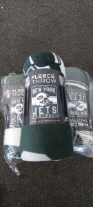 3 NY JETS Fleece Throw blankets.