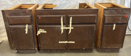 3 Piece Dark Cabinets