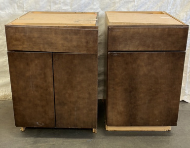 2 Brown Cabinets