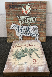 Farm Stand Canvas And Wood Art