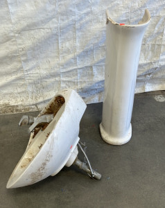 White Standing Sink