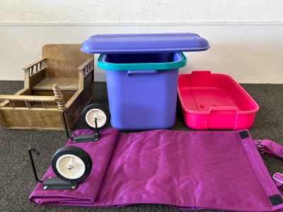 Craft Tote, Fold Up Utility Bag & Wooden Slay