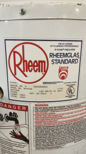 6Gal Rheem Water Heater