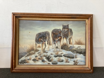 Canvas Wolf Wall Art 36&rdquo;x 24&rdquo;