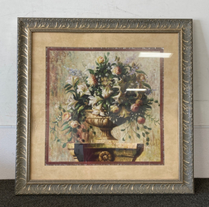 Framed Floral Arrangement Print 35&rdquo;x 35&rdquo;