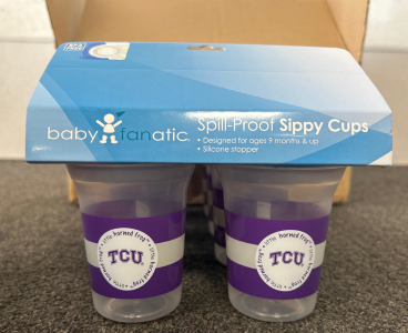 Brand New Texas Christian University Sippy Cups, 4-Packs of 2 total of 8 Sippy Cups!!