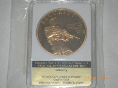 24K Gold Layered Proof Copper Coin “Security”