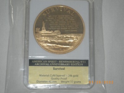 24K Gold Layered Proof Copper Coin “Survival”