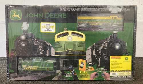 Factory Sealed! Rail King John Deere Model Locomotive Set