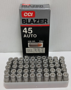 (50) Rnds. CCI Blazer 45 Auto Ammo